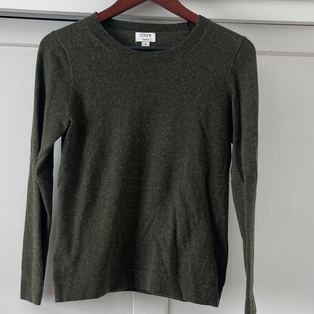 J. Crew Forest Green wool blend sweater
